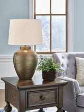Bay Furniture Gallery - Ashley Furniture - Madney Lighting - 2-Piece Lamp Set / Antique Gold Finish - L207494X2